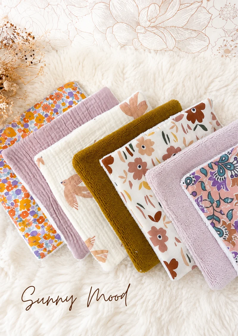Semainier de 7 mini serviettes visage